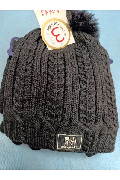 Kitti Scarf, Beanie, Gloves 3-Piece Set with Fleece Inside