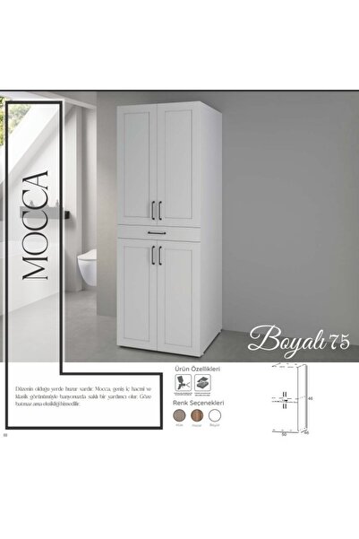 Genel Markalar mocca kapaklı beyaz lake