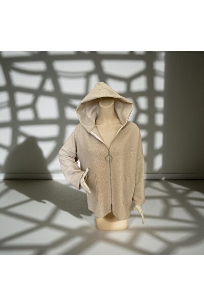 YUKEY GİYİM Women's Felt Jacket Oversize