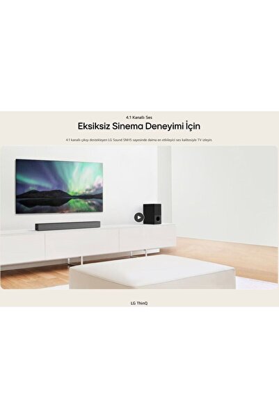 LG Ev Sinema Soundbar Premium Dts Virtual: x 600W Yüksek Ses ve Kalite, 4.1 K...