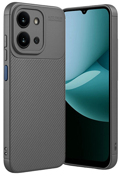 UnDePlus Xiaomi Redmi 15C Kılıf Karbon Silikon Case Kapak