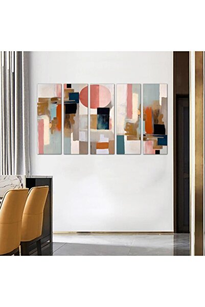 Generic Modern Abstract Art Wall Panel - 24048 - Divided into five equal pieces
