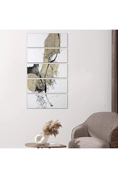 Generic Modern abstract art wall panel - 24582 - divided into five equal pieces