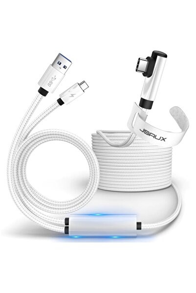 Other 5M Cable for Meta Oculus Quest Steam VR PC VR Pro USB-C Angled USB-A