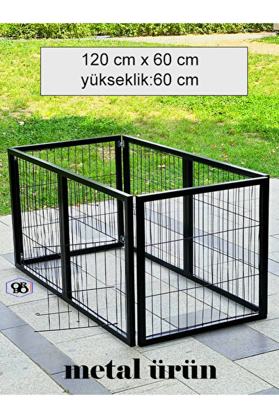 BROOHOME profilli metal kedi köpek kafesi 120cm x 60cm x60cm matal ürün(siyah