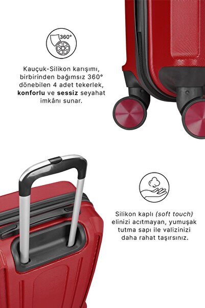 Wexta Wx-210 Bordo Kabin (KÜÇÜK) Boy Valiz