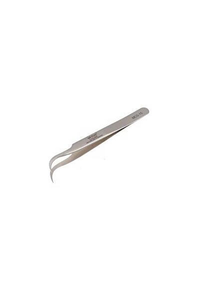 Vetus Mcs-15 Stainless Steel Anti-Static Slanted Tip Integrated Tweezers Silver