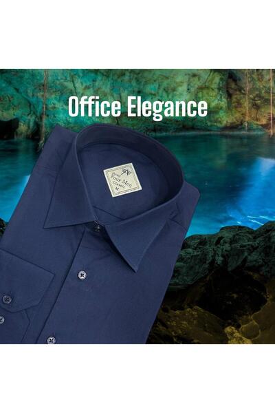 EREN STYLE Cămașă clasică, 100% bumbac, cu mâneci lungi, fără transpirație, d...