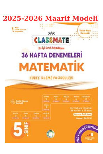 Okyanus Yayınları Okyanus 5. Sınıf Classmate Matematik 36 Hafta Denemeleri 20...