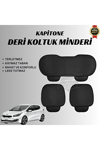 Oto Çizgi Калъф за седалка от кожа с капитониран дизайн, съвместим с Kia Ceed...