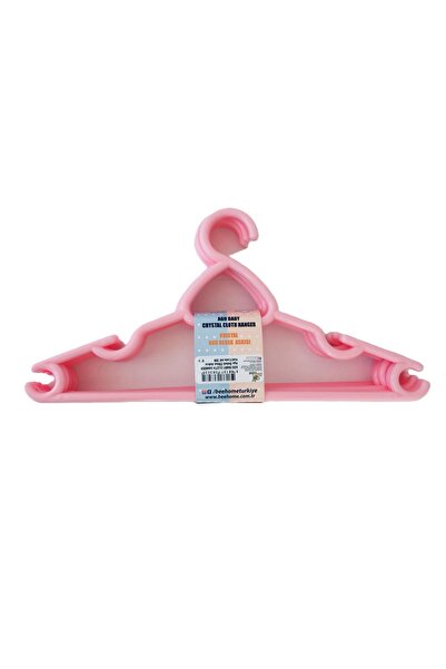 Bee Home 30 cm Bebek Kıyafet Askısı /6 adet-Pembe