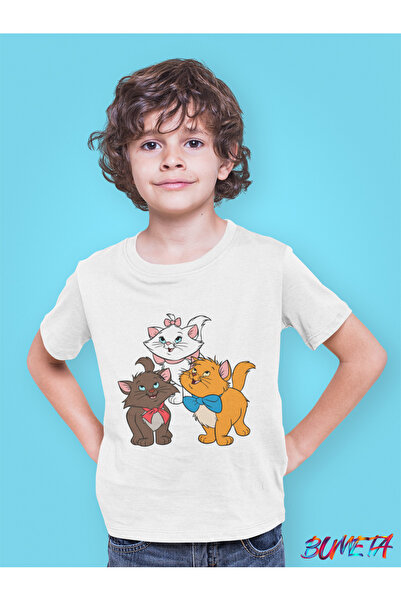 Bumeta تي شيرت للأطفال من The Aristocats Toulouse Berlioz Marie لطيف على شكل قطة