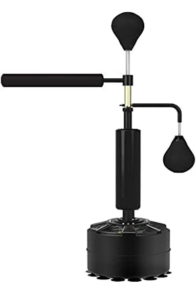 MAX STRENGTH حامل كيس ملاكمة سوزير ماكس سترينث ٣ في ١ مع كرتين سريعتين، وقضيب استرخاء ٣٦٠ درجة، ولفافة من البولي يوريثان