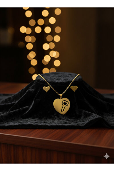 Z&T ACCESORIES Adjustable Elegant Heart Earrings Necklace Set