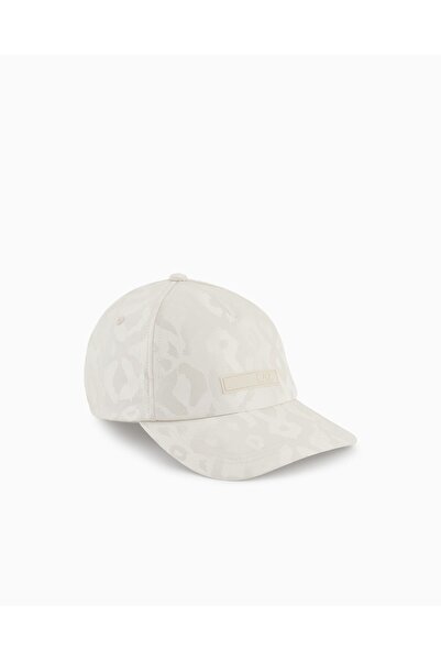 EA7 Kadın Krem Logolu %100 Pamuklu Beyzbol Şapkası 7W000330_AF13032_U1112