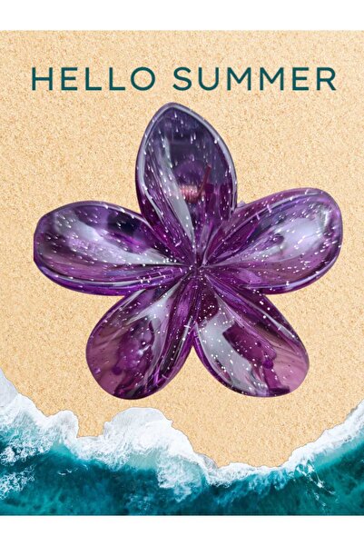 hepsi bir arada sepet Lotus Model Silvery Colored Lotus Hair Clip