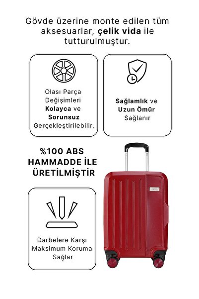 Wexta Wx-210 Bordo Kabin (KÜÇÜK) Boy Valiz