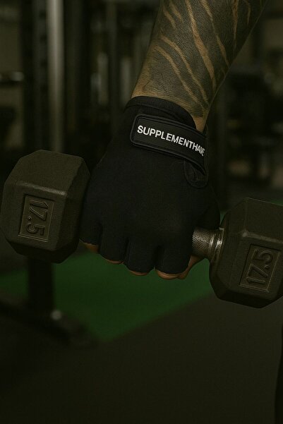 SUPPLEMENTHANE GÜCÜ HİSSET Supplementhane Fitness Ağırlık Body Sporcu Deri El...