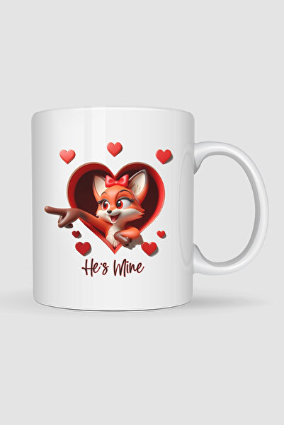 giftkonsept Lovers Foxes Designed Husband and Wife Couple Lover Cup Set