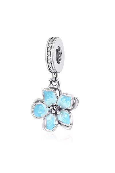 Hector&Co. Jewellery Mavi Çiçek Sallantılı Charm