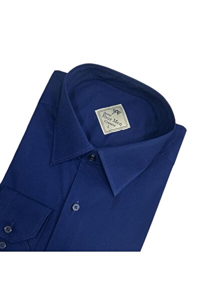 EREN STYLE Cămașă clasică, 100% bumbac, cu mâneci lungi, fără transpirație, d...