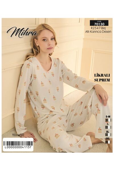 Mihra uzun kollu pijama takımı