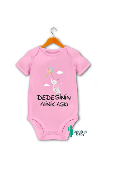 CACTUS COLLECTION Amca Teyze Dede Abla Abi̇ Written Baby Bodysuit 100% Cotton
