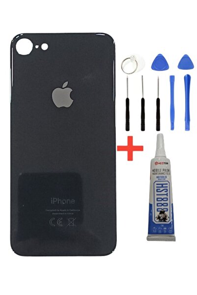 instatech iPhone 8 Arka Kapak Pil Kapağı +Tamir Seti ve Yapıştırıcı SİYAH REN...