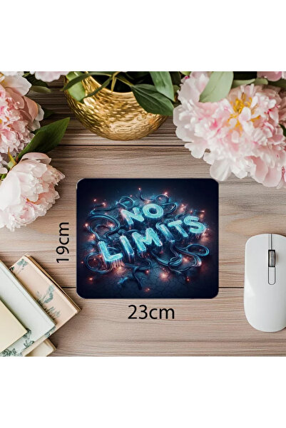 Wisdom Rain لوحة ماوس نيون لامعة ذات طابع تجاوز الحدود - لوحة ماوس مطبوعة مستطيلة مستوردة مقاس 19 × 23 سم 2 مم