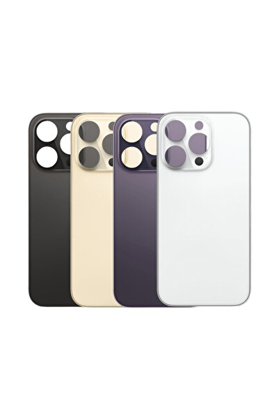instatech iPhone 14 Pro Max Arka Kapak Pil Kapağı Cam Ürün GOLD RENK