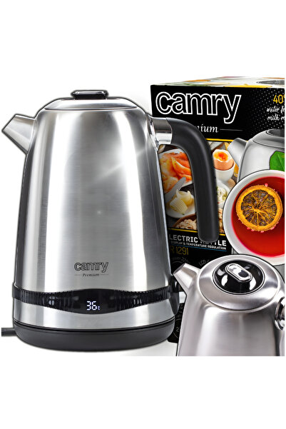 Other Camry CR 1291 Steel Kettle 1.7L with LCD & Temp Control