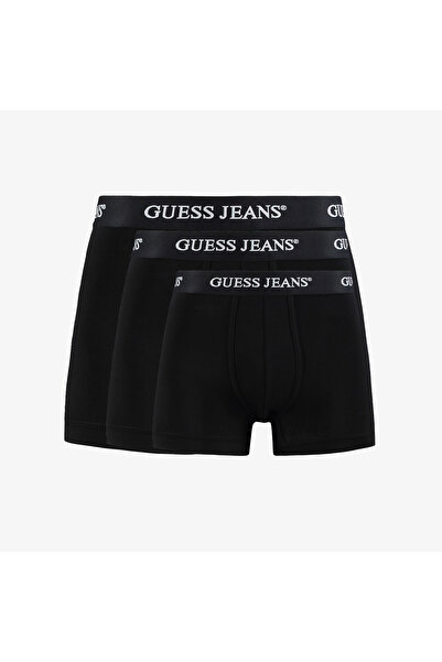 Guess Organic Light Stretch Jersey Erkek Siyah 3'lü Boxer
