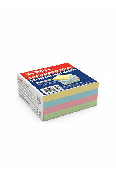 Globox Sticky 4 Colors 4*100Pcs Note Paper 75mm * 75mm