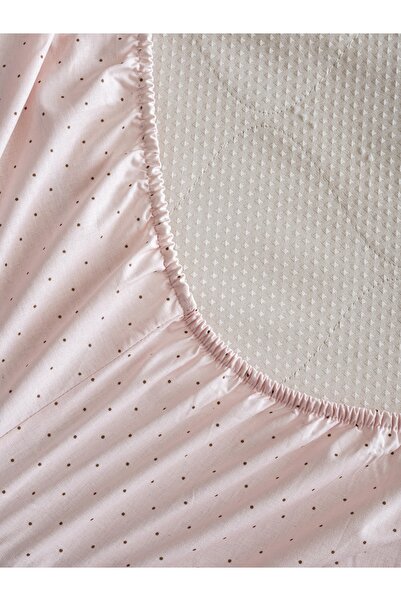 homewell 1St Quality Natural Anatolian Cotton Hypoallergenic Elastic Fitted Sheet Set Pink