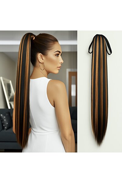 Oskar Ponytail Look Straight Ponytail with Headbands Balayage #6/ #27
