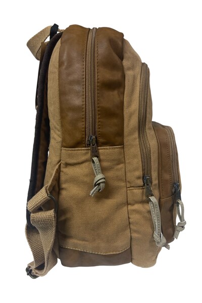 Old Cotton Kaliteli Siyah Vintage Salaş Baskılı Disayn Günlük Gezi Okul Sırt Çantası Revilla Bag 28x38cm