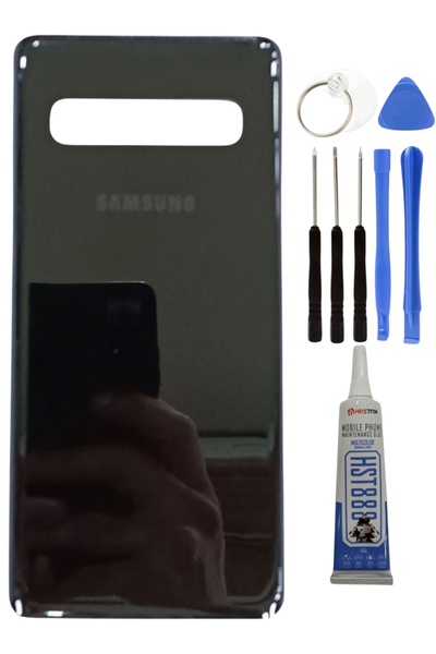 instatech Samsung Galaxy S10 5G Arka Kapak Pil Kapağı Siyah Renk +Tamir Seti ...