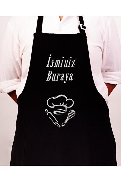 Artex Kişiye ve İsme Özel İsim Nakışlı Mutfak Kafe Chef Barista Garson Çiçekçi Kuaför Önlüğü Şef2