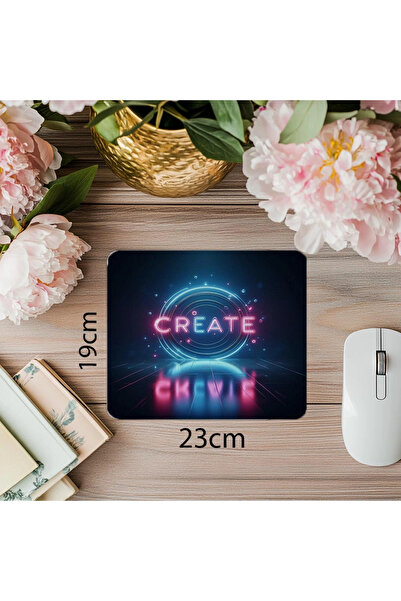 Wisdom Rain لوحة ماوس نيون بكلمات تحفيزية – إنشاء - 19 × 23 سم 2 مم مستطيلة مطبوعة مستوردة