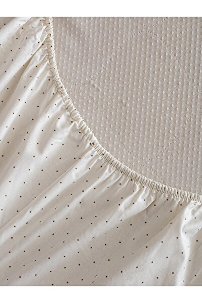 homewell 1St Quality Natural Anatolian Cotton Hypoallergenic Elastic Fitted Sheet Set Cream