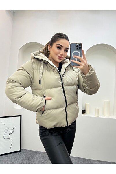 AXXAN Women's Coat Hooded Lined Zippered Coat Coat Jacket