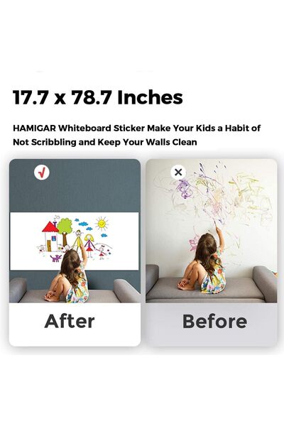 Al Raied White Board for Wall Whiteboard Sticker Peel and Stick Dry Erase Paper Office on Self Removable