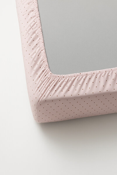 homewell 1St Quality Natural Anatolian Cotton Hypoallergenic Elastic Fitted Sheet Set Pink