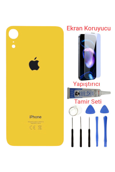 instatech iPhone XR Arka Kapak Pil Kapağı + Yapıştırıcı+Kırılmaz+Tamir seti S...