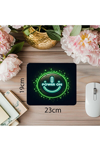 Wisdom Rain Mouse Pad cu efect de deschidere și închidere cu LED verde - 19x23 cm 2 mm Mouse Pad imprimat dreptunghiular importat