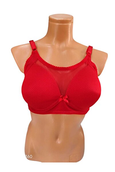 wear treasure C Cup Wireless Bra with Sponge Front, Tulle Detail, Honeycomb Pattern, Side Support, Wire Supported Support Bra