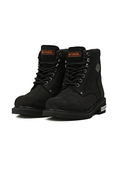 Harley Davidson Μαύρα ανδρικά μποτάκια 025M100109-Black-Nubuck