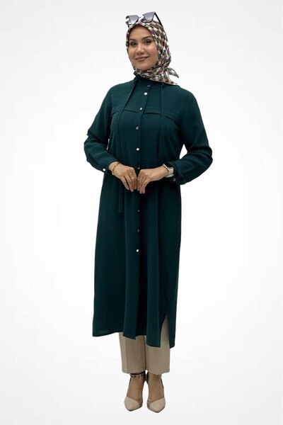 Alesya Yaka Piliseli Tunik A4899