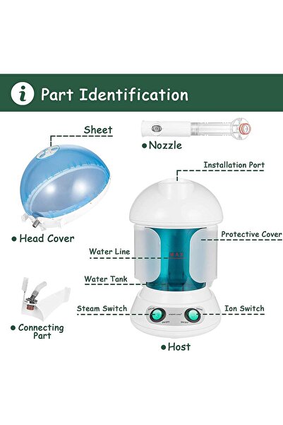 Türkiye 2 in 1 Hair and Facial Steamer, Hair Steamer, Face Steamer, Hair Humidifier, Hot Mist Moisturizing,