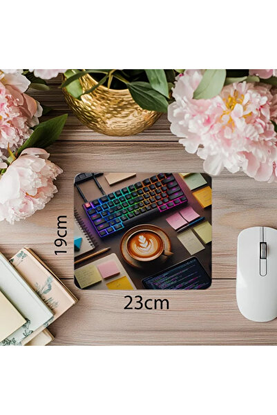 Wisdom Rain لوحة ماوس مع ملاحظة لاصقة وجزيئات الكود - 19 × 23 سم 2 مم مستطيلة مطبوعة مستوردة